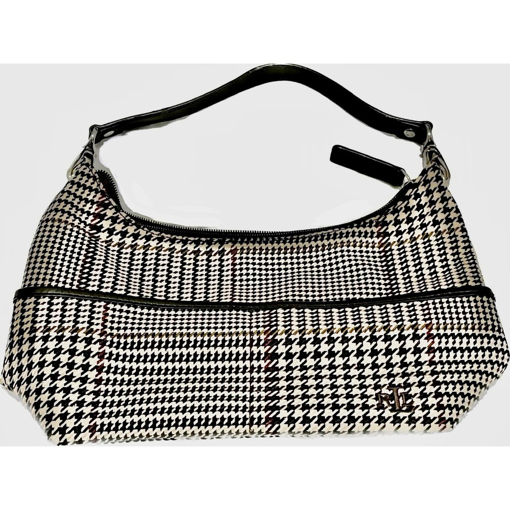Lauren Ralph Lauren Houndstooth Purse Handbag Classic Mini Bag